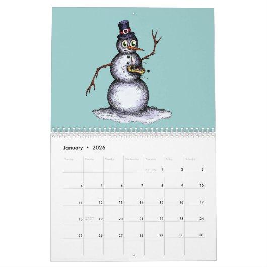 Calendrier Outre du chemin battu - art bizarre 'amusement de (Jan 2026)