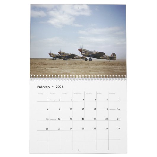 Calendrier P-40 Warhawk (Feb 2026)