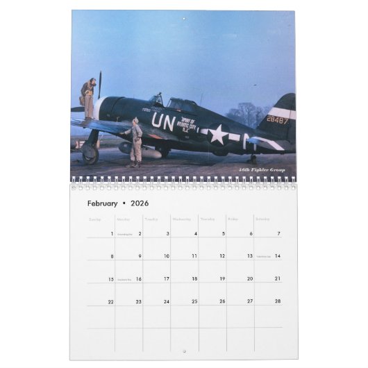 Calendrier P-47 Thunderbolt (Feb 2026)