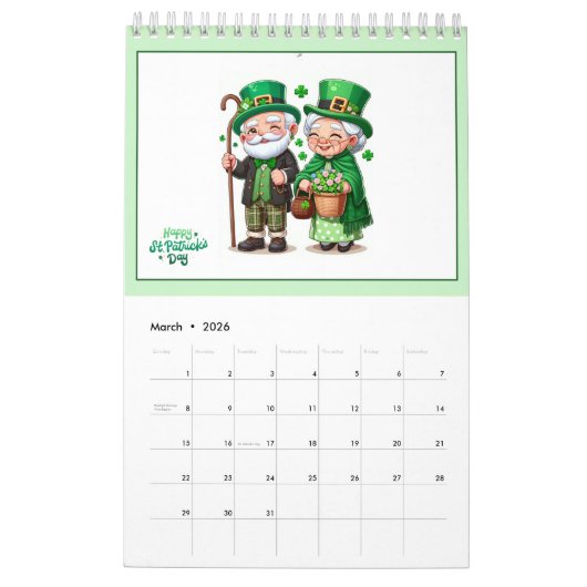 Calendrier Pa & Ma (The Old People) Fun 2026 Calendar (Mar 2026)