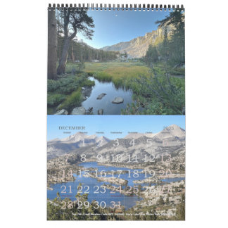 Calendrier Pacific Crest Trail et Mt Whitney Calendar