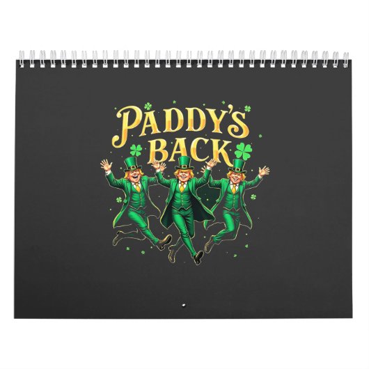 Calendrier Paddy's Back St Patrick's Day Trump Dancing (Protection)