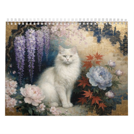 Calendrier Painterly Hanafuda × Wagara Cat Design (Protection)