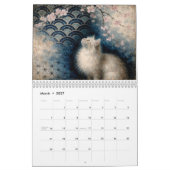 Calendrier Painterly Hanafuda × Wagara Cat Design (Mar 2027)