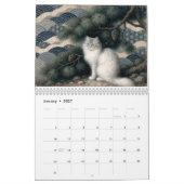 Calendrier Painterly Hanafuda × Wagara Cat Design (Jan 2027)