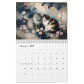 Calendrier Painterly Hanafuda × Wagara Cat Design (Feb 2027)