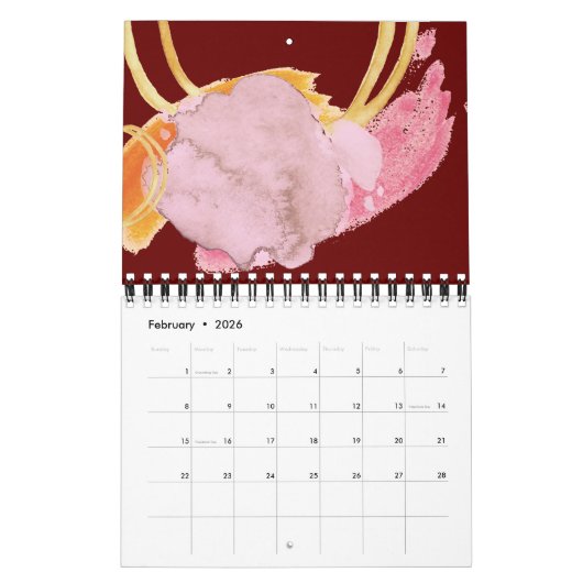 Calendrier Palette couleur esthétique 2021 (Feb 2026)