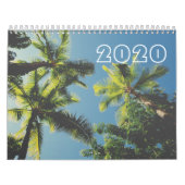 Calendrier Palm Tree Blue Sky Retro Vibe d'été (Protection)