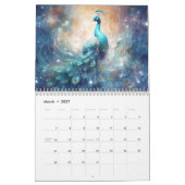 Calendrier Paons Fantastiques dans un Style Abstrait (Mar 2027)