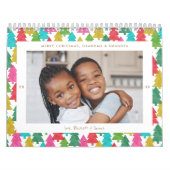 Calendrier Papier coloré Arbres de Noël Photo (Protection)