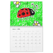 Calendrier Papier peint de coccinelle (Mar 2026)