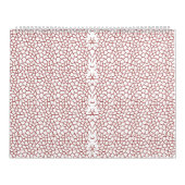 Calendrier papier peint rouge et blanc avec un motif (Protection)