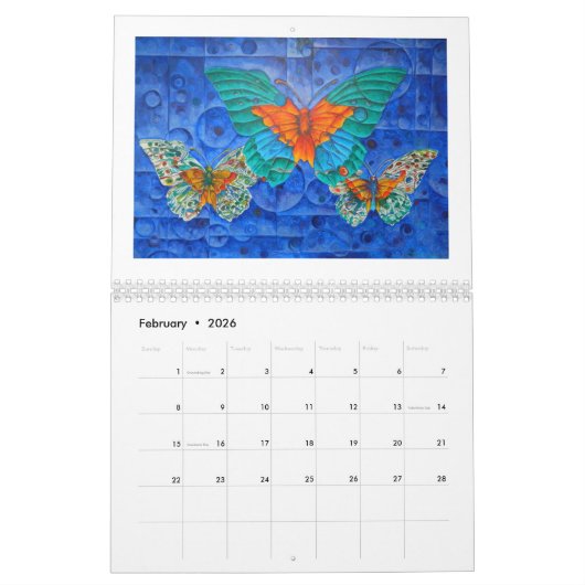 Calendrier papillon 2020 (Feb 2026)