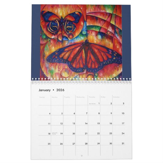 Calendrier papillon 2020 (Jan 2026)