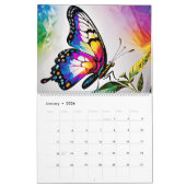 Calendrier Papillon coloré (Jan 2026)