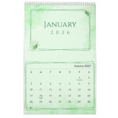 Calendrier Papillon esthétique moderne aquarelle (Jan 2027)