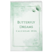 Calendrier Papillon esthétique moderne aquarelle (Protection)