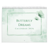 Calendrier Papillon esthétique moderne aquarelle (Protection)
