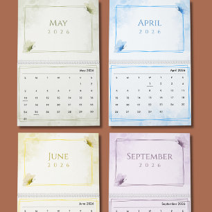 Calendrier Papillon esthétique moderne aquarelle