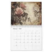 Calendrier papillon floral vintage (Feb 2027)