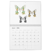 Calendrier Papillon - Mois (Mar 2026)