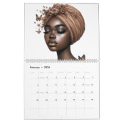 Calendrier Papillon noir reine bling melanin sista (Feb 2026)