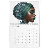 Calendrier Papillon noir reine bling melanin sista (Jan 2026)