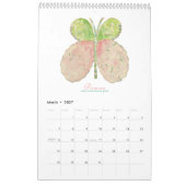 Calendrier papillon peint vertical 2027 (Mar 2027)