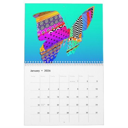 Calendrier Papillons (Jan 2026)