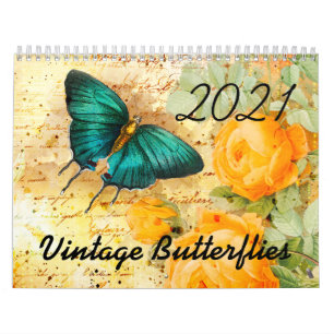 Calendrier Papillons et fleurs Vintages 2021