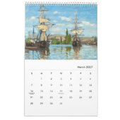 Calendrier par Claude Monet (Mar 2027)