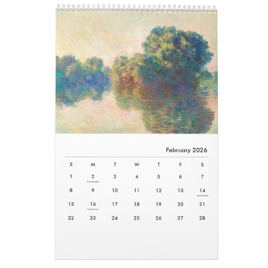 Calendrier par Claude Monet (Feb 2026)