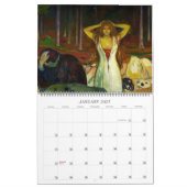 Calendrier par Edvard Munch. (Jan 2027)