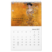 Calendrier par Gustav Klimt (Jan 2027)