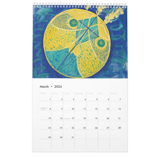 Calendrier par Hilma af Klint (Mar 2026)