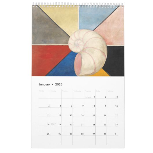 Calendrier par Hilma af Klint (Jan 2026)