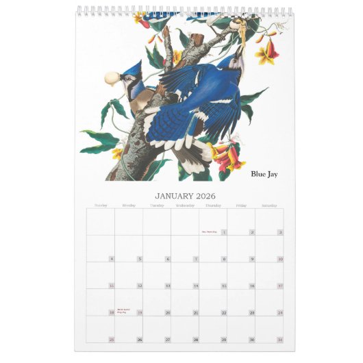 Calendrier par John James Audubon (Jan 2026)