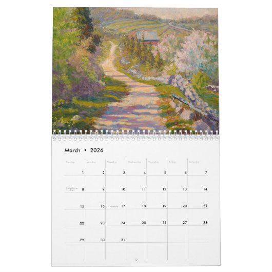 Calendrier par Newell Convers Wyeth (Mar 2026)