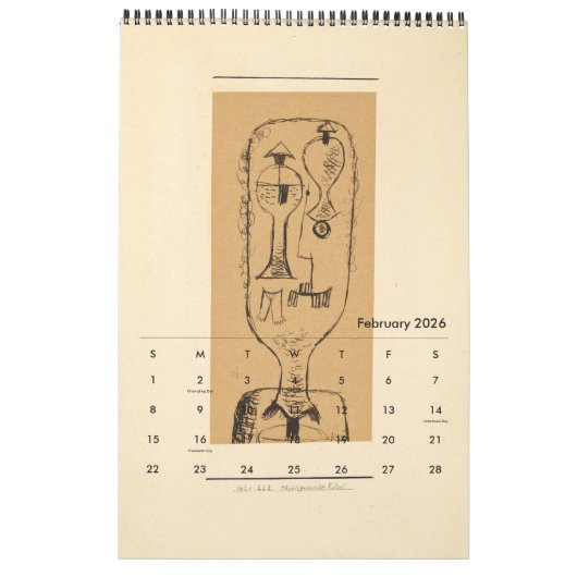 Calendrier par Paul Klee (Feb 2026)