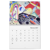 Calendrier par Wassily Kandinsky (Feb 2027)
