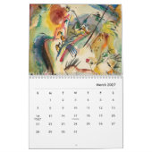 Calendrier par Wassily Kandinsky (Mar 2027)
