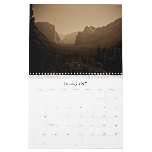 Calendrier Parc national 2011 de Yosemite (Jan 2027)