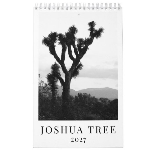Calendrier Parc national de Joshua Tree 2027 Mur vertical (Protection)