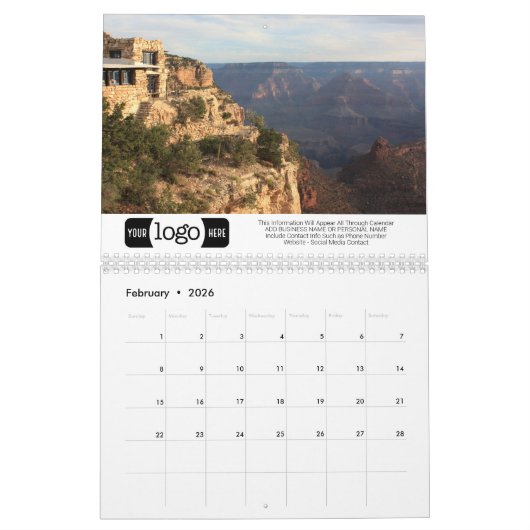 Calendrier Parc national du Grand Canyon - Promotions (Feb 2026)