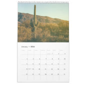 Calendrier Parc national du Saguaro Paysages floraux (Jan 2026)
