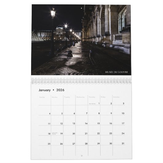 Calendrier Paris (Jan 2026)