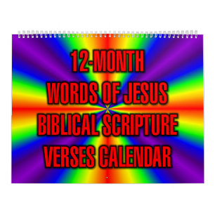 Calendrier Paroles de Jésus en Écriture Sainte biblique sur 1