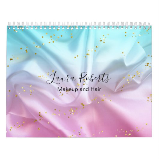 Calendrier Parties scintillant bleue et rose (Protection)