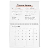 Calendrier Parties scintillant Blush Boss Lady PDG Monogramme (Feb 2026)