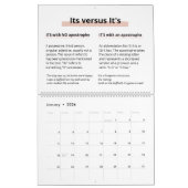 Calendrier Parties scintillant Blush Boss Lady PDG Monogramme (Jan 2026)